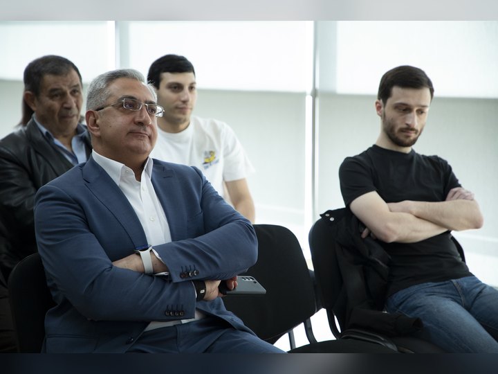 Prof. Georgi Chaltikyan listening during the Digital Health Workshop in Armenia