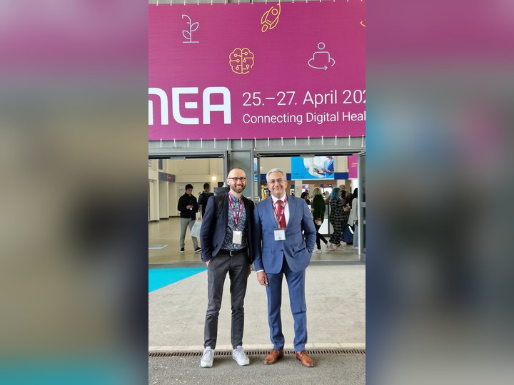 Prof. Georgi Chaltikyan during networking at DMEA 2023