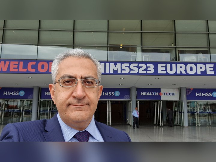 Prof. Georgi Chaltikyan during arrival at HIMSS Europe 2023