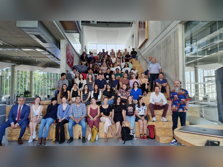 Prof. Georgi Chaltikyan during group portrait at Digital Health Startup Project Day