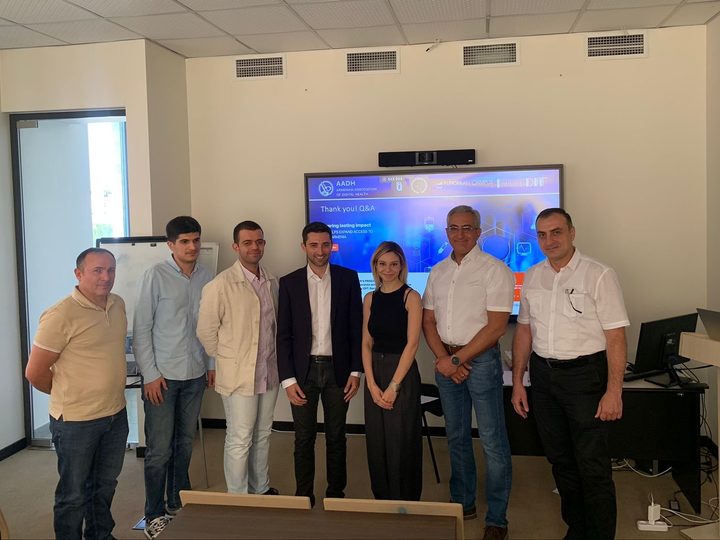Prof. Georgi Chaltikyan with colleagues at an Armenian Association of Digital Health session