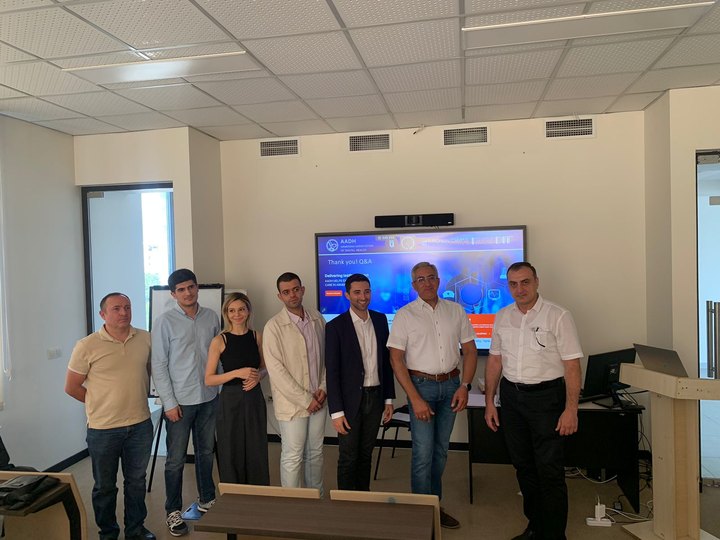 Prof. Georgi Chaltikyan during group portrait at Armenian Association of Digital Health