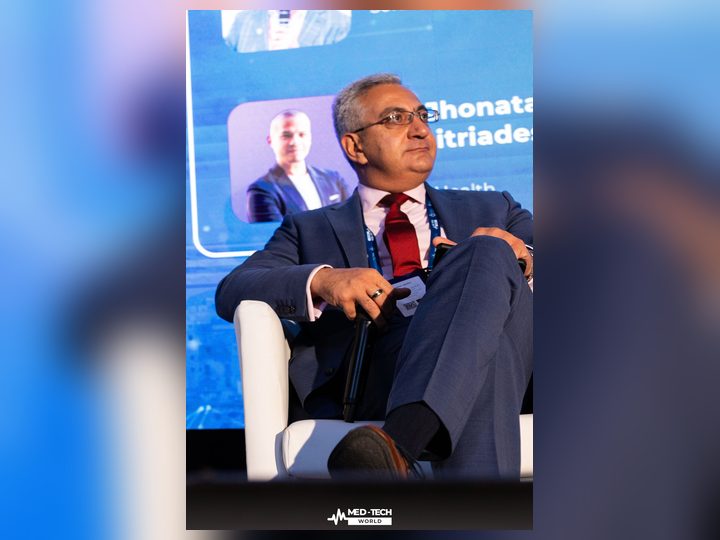 Selected photograph from MedTech World 2023, showing a professional presentation or discussion