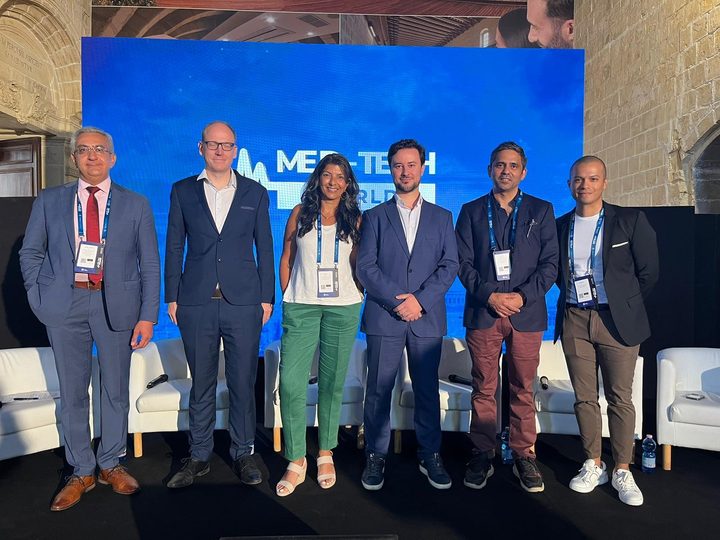 Selected photograph from MedTech World 2023, showing the event setting and its participants