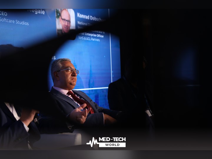 Prof. Georgi Chaltikyan during panel discussion at MedTech World 2023