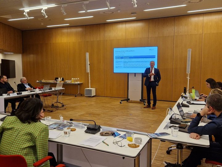 Selected photograph from WHO Digital Health Workshop, showing the event setting and its participants