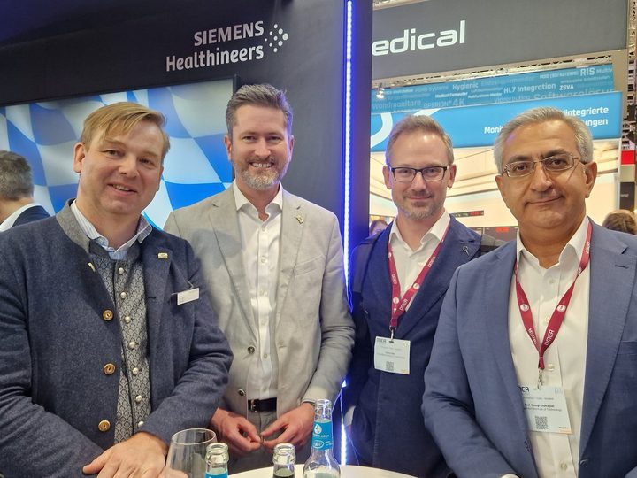 Prof. Georgi Chaltikyan participating with colleagues and attendees during DMEA 2024