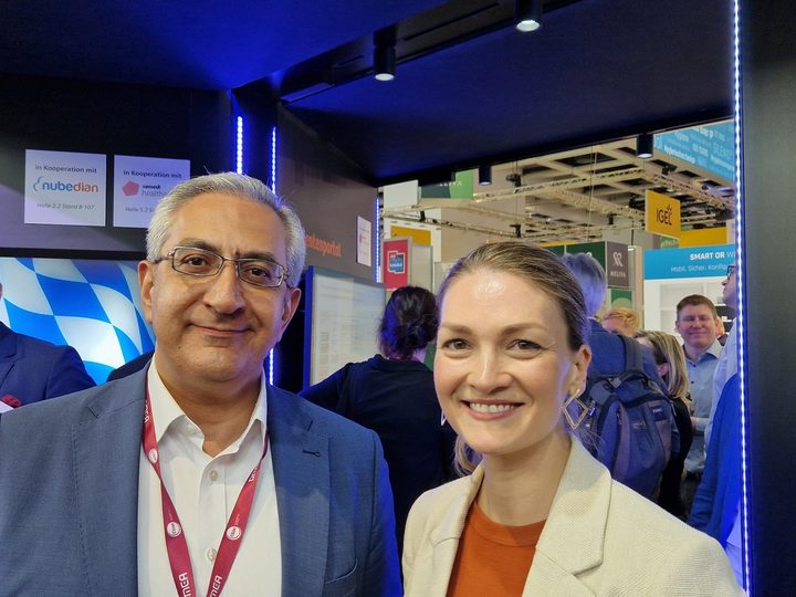 Prof. Georgi Chaltikyan participating with colleagues and attendees during DMEA 2024