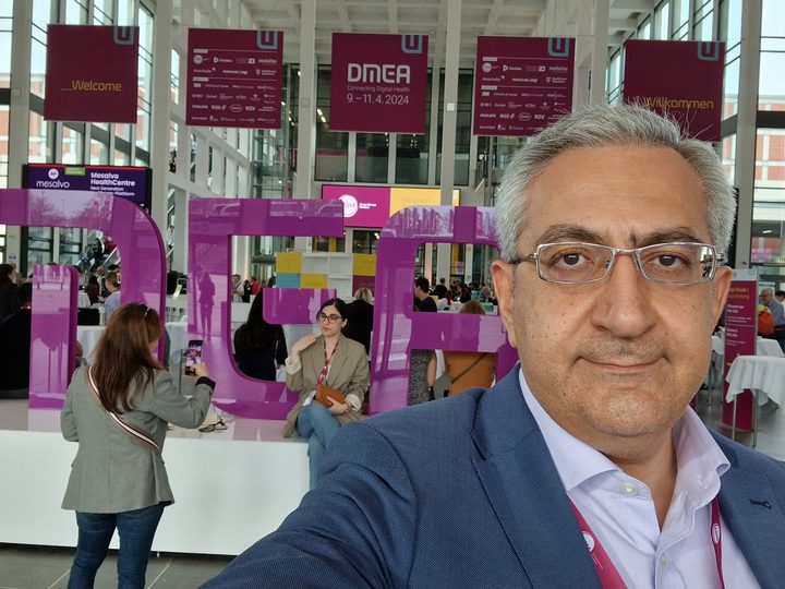 Prof. Georgi Chaltikyan participating with colleagues and attendees during DMEA 2024