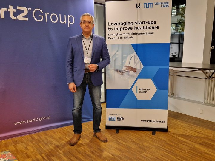 Prof. Georgi Chaltikyan participating with colleagues and attendees during Start2Group Health Innovation Event