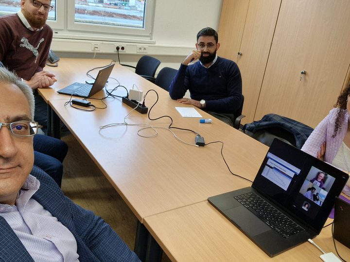Selected photograph from VR-MTB Project Kickoff, showing a professional presentation or discussion