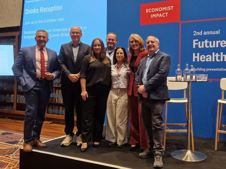 Prof. Georgi Chaltikyan with fellow participants after the Future of Health Europe panel