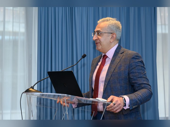 Prof. Georgi Chaltikyan delivering the opening address