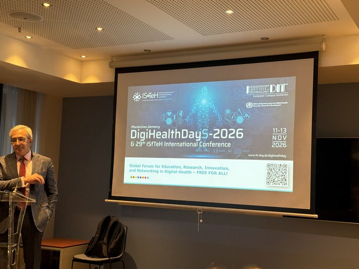 Prof. Georgi Chaltikyan highlighting the DigiHealthDayS-2026 international conference