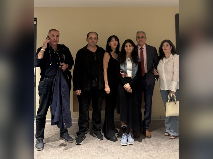 Prof. Georgi Chaltikyan with guests following the conference programme