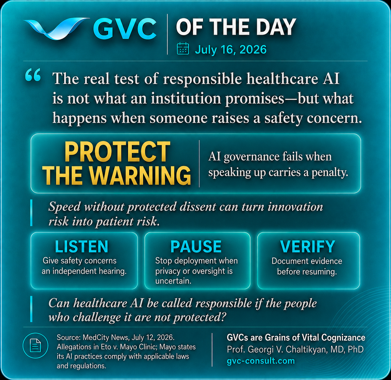 GVC of the Day, July 16, 2026: Protect the Warning
