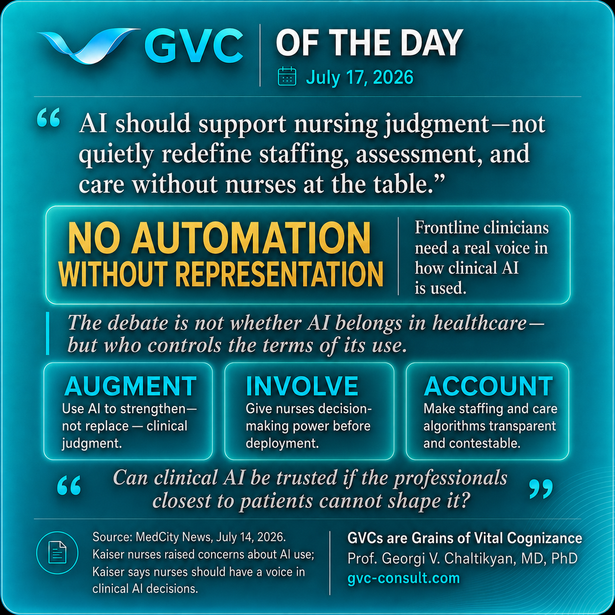 GVC of the Day, July 17, 2026: No Automation Without Representation